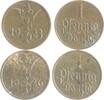 Danzig Lot von 2 Stücken: 1 Pfennig -