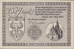Rheinland - Sinzig 75 Pfennig Stadt 1.8.1921, ohne Wz -