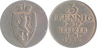 Reuss - Obergreiz 3 Pfennig Heinrich XIX. 1817-1836 -