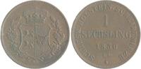 Schleswig-Holstein 1 Sechsling Unter Statthalterschaft 1848-1851 -