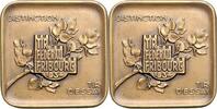 Einseitige Bronzemedaille 1934 Schweizer Schützenmedaillen (v. Huguenin Freres & Co) Tir Federal Fribourg st-
