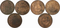 Vereinigte Staaten von Amerika Lot von 3 Stücken: 2 Cents -