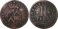 2 Pfennig 1704 Corvey, Abtei Florenz von dem Velde 1696-1714 ss