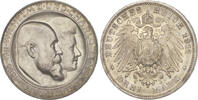 Württemberg 3 Mark auf die Silberhochzeit von Wilhelm und Charlotte -