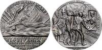 Medaillen von Karl Goetz Eisengussmedaille auf den Untergang der 'Lusitania', englische Ausgabe mit 5. May -