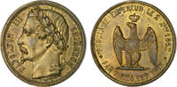 Frankreich Vergoldete Bronzemedaille Napoleon III. 1852-1870 -