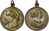 Frankreich Versilberte Bronzemedaille Napoleon III. 1852-1870 -