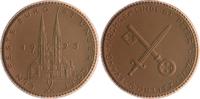Porzellan Medaille, braun a.d. evangelische Kirchengemeinde St. Peter und Paul, Görlitz -