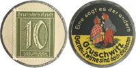 VARIA (Deutsches Reich) Briefmarkenkapselgeld (10 Pfennig) Neusalz - Gruschwitz Garne und Zwirne sind doch die besten