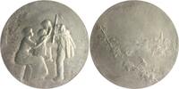 Jugendstil Bronzemedaille, versilbert (v. L. Alloy) O UBI CAMPI -
