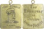 Personen Plakette, versilbert Otto von Bismarck, a.s. 50-jähriges Dienstjubiläum -