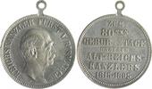 Personen Medaille, versilbert Otto von Bismarck, a.s. 80. Geburtstag -