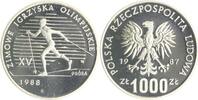 Polen 1000 Zloty - Probe Olympische Spiele 1988 in Calgary - Skilanglauf -
