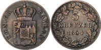 Bayern 3 Kreuzer Maximilian II. Joseph 1848-1864 -