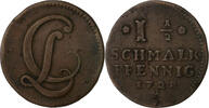 Hessen-Kassel 1 1/2 Pfennig Karl 1670-1730, für Schmalkalden -