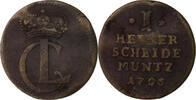Hessen-Kassel 1 Heller Karl 1670-1730 -