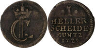 Hessen-Kassel 1 Heller Karl 1670-1730 -