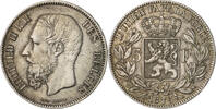 Belgien 5 Francs Leopold II. 1865-1909 -