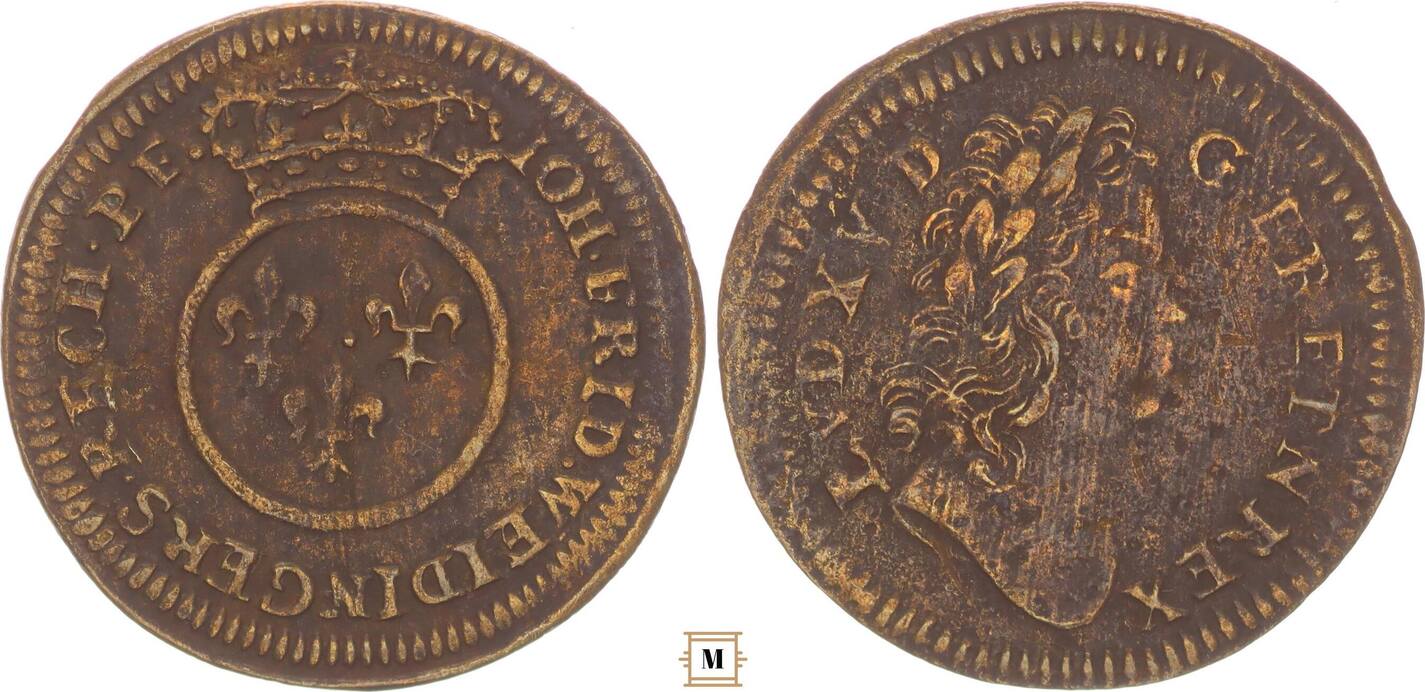 France jeton / rechenpfennigs Louis XV., Nürnberg, Johann Friedrich ...