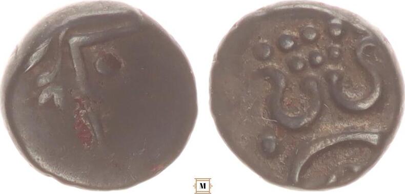 India 1 chuckram 1860-1880 Travancore, Rama Varma IV. | MA-Shops
