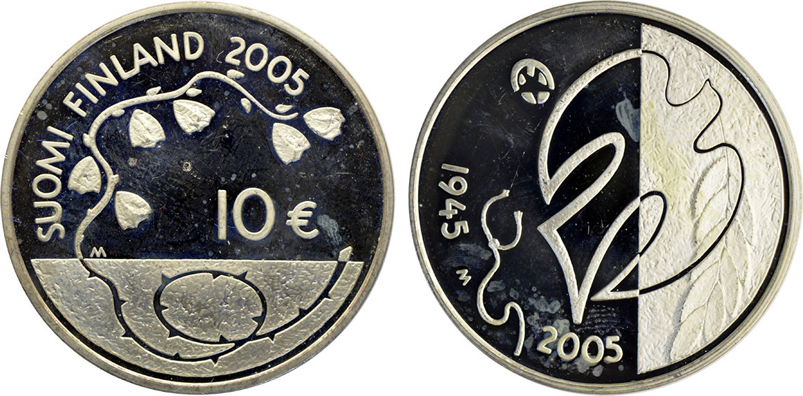 Finland 10 euro 2005 60th Anniversary of Peace proof | MA-Shops