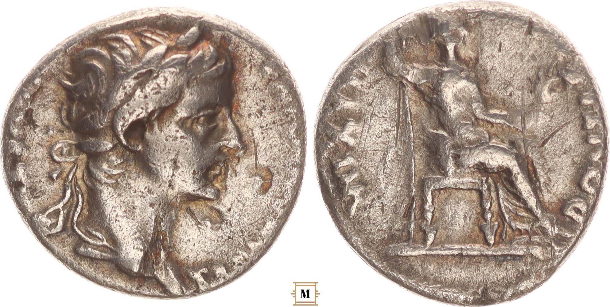 Roman Empire AR denarius 14-37 Tiberius, Tribute penny | MA-Shops