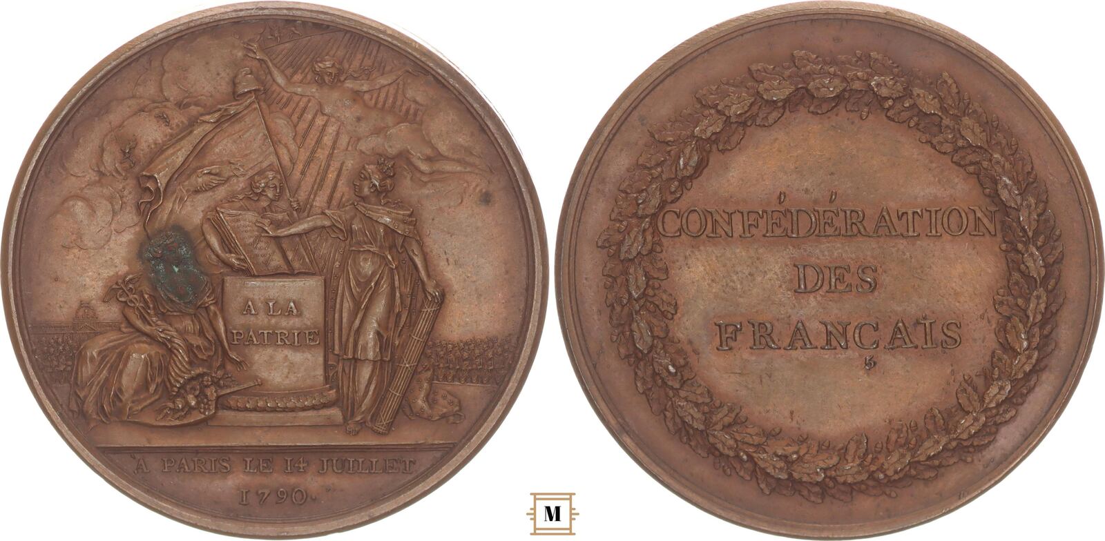 France bronze medal 1790 Confederation des Francais, Gatteaux | MA-Shops