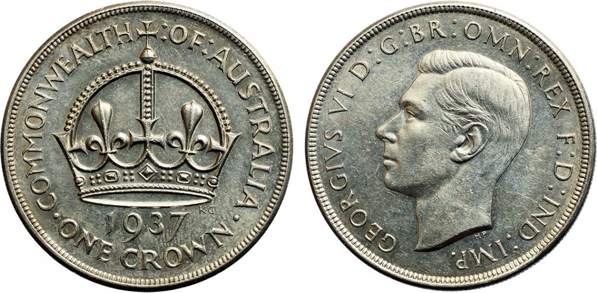 Australia Crown 1937 XF | MA-Shops