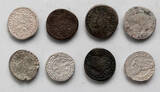 RDR  Leopold I., 8 pcs lot of 1 kreuzers, Wien, Hall, Breslau