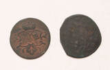 Germany-Würzburg Bistum 1/2 pfennig 1755-1779, 1751 Friedrich von Seinshein, Carl Philipp II. von Greifenklau 2pcs lot