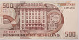 Austria 500 schilling 1985 XF, glue stain