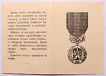 Czechoslovakia silver medal 1988 with the respective ribbon bar, in its box and with the diploma of issue