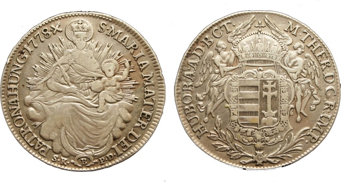 RDR 1/2 Taler 1778 Maria Theresia, B (Kremnitz) S.K.P.D, UNIKUM! VF ...