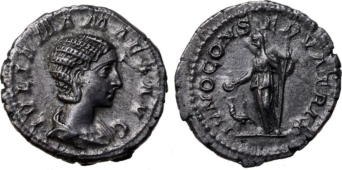 Roman Empire denar 222-235 Julia Mamaea XF | MA-Shops