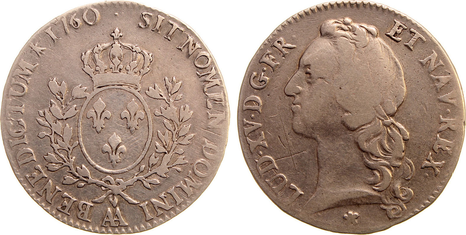 France ecu 1760 Louis XV., AA-Metz | MA-Shops