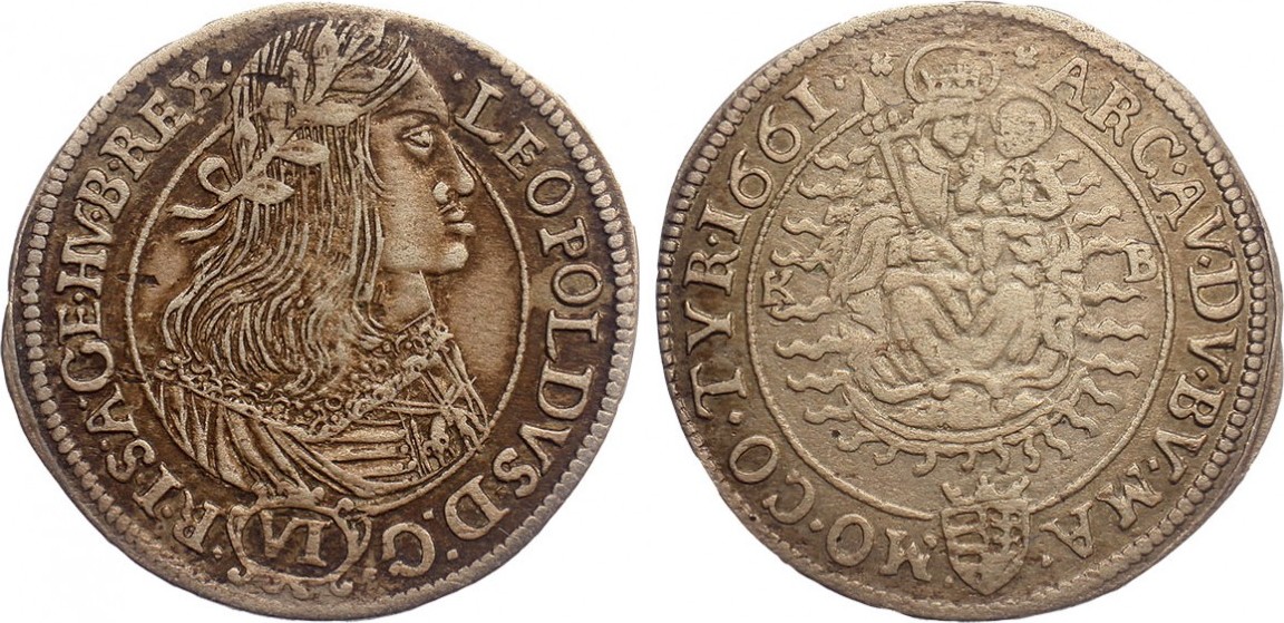 Rdr 6 Kreuzer 1661 Leopold I Kb Kremnitz R Ma Shops