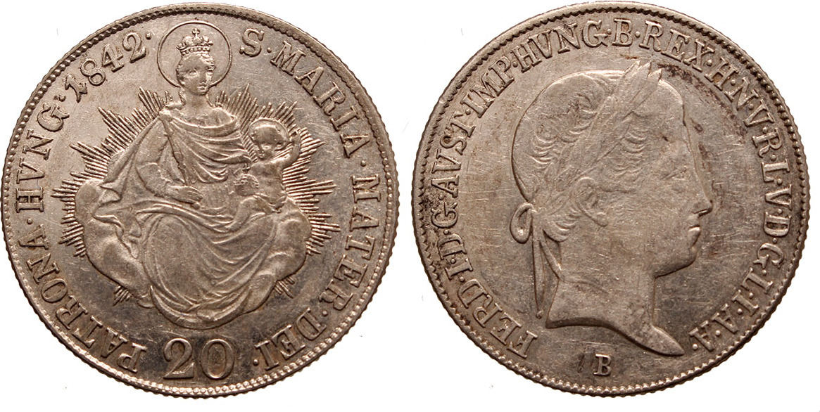 Austria 20 kreuzer 1842 Ferdinand V., B | MA-Shops