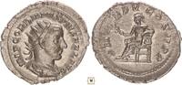 Roman Empire AR Antoninianus Gordian III., PM TR P V COS II P P, Apollo seated -