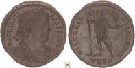 Roman Empire AE double maiorina Jovian, Emperor holding Labarum, Thessalonica -