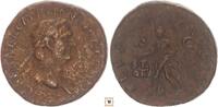 Roman Empire AE As Trajan, Victory holding shield inscribing SPQR -