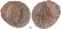 Roman Empire AR Antoninianus Gallien, PM TR P VII COS, Emperor sacrificing over altar, Mediolanum -
