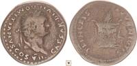Roman Empire AR denarius Domitian as Caesar, PRINCEPS IVVENTVTIS, Garlanded and lighted altar -