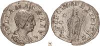 Roman Empire AR denarius Julia Maesa, SAECVLI FELICITAS, Felicitas standing -