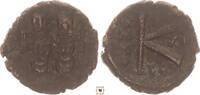 Byzantine Empire 1/2 follis Justin II., Thessalonica -