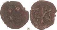 Byzantine Empire 1/2 follis Justin II., Constantinople -