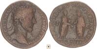 Roman Empire AE sestertius Marcus Aurelius and Lucius Verus clasping hands -