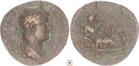 Roman Empire AE Sestertius Hadrian, NILVS, Nilus reclining right -