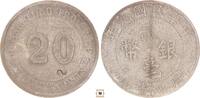 China 20 cents Kwangtung, w. countermark -