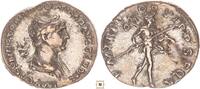 Roman Empire AR denarius Trajan, PM TR P COS VI PP SPQR, Mars carrying spear and trophy -
