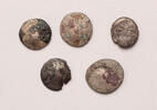 AR drachm 2nd-1st cent. BC Celtic - Eastern Europe Kapostal type, lot of 5 pcs 